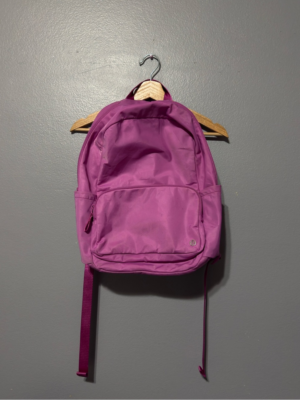Lululemon City Adventurer Backpack Pink Nylon Laptop Gym Travel Bag TLC Flaws